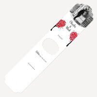 Gastgeschenk Verpackung "Herzbaum" rot inkl. Foto online gestalten