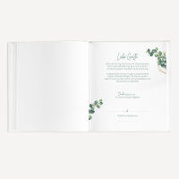 Gästebuch Hochzeit zum Ausfüllen "Eukalyptus Geometrie" unpersonalisiert