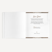 Gästebuch Hochzeit zum Ausfüllen "Holz und Spitze" unpersonalisiert