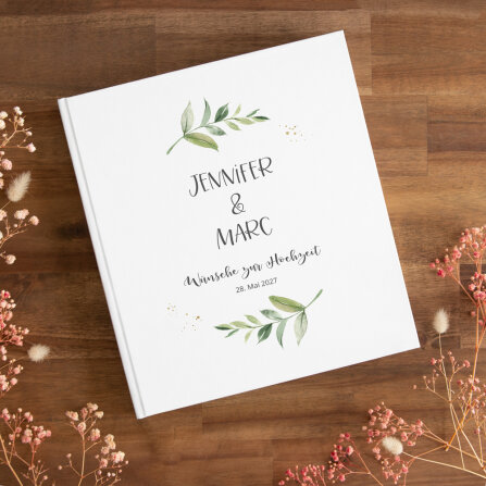 Gästebuch Hochzeit zum Ausfüllen "Green...