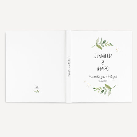 Gästebuch Hochzeit zum Ausfüllen "Green Magic" inkl. personalisiertem Cover