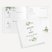 Gästebuch Hochzeit zum Ausfüllen "Green Magic" inkl. personalisiertem Cover