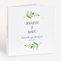 Gästebuch Hochzeit zum Ausfüllen "Green Magic" inkl. personalisiertem Cover