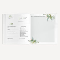 Gästebuch Hochzeit zum Ausfüllen "Green Magic" inkl. personalisiertem Cover