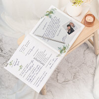 Gästebuch Hochzeit zum Ausfüllen "Green Magic" inkl. personalisiertem Cover