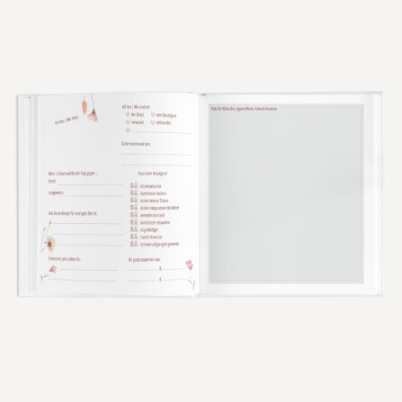 Gästebuch Hochzeit zum Ausfüllen "Wild Flowers" inkl. personalisiertem Cover