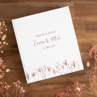 Gästebuch Hochzeit zum Ausfüllen "Wild Flowers" inkl. personalisiertem Cover