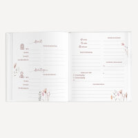 Gästebuch Hochzeit zum Ausfüllen "Wild Flowers" inkl. personalisiertem Cover