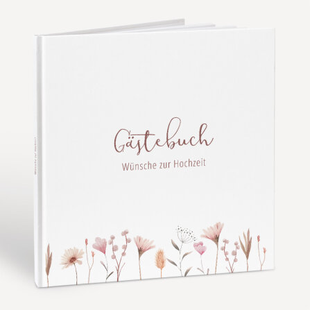 Gästebuch Hochzeit zum Ausfüllen "Wild Flowers" unpersonalisiert