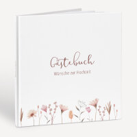 Gästebuch Hochzeit zum Ausfüllen "Wild Flowers" unpersonalisiert
