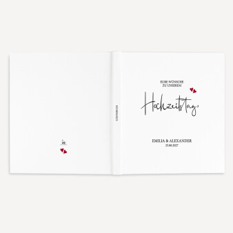 Gästebuch Hochzeit zum Ausfüllen "Kalligrafie"
