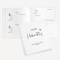 Gästebuch Hochzeit zum Ausfüllen "Kalligrafie" inkl. personalisiertem Cover
