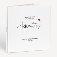 Gästebuch Hochzeit zum Ausfüllen "Kalligrafie" inkl. personalisiertem Cover