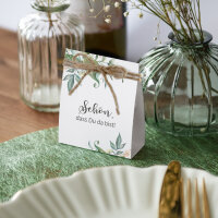 Gastgeschenk Aufsteller mit Tütchen "Green Magic" Schön, dass Du da bist!