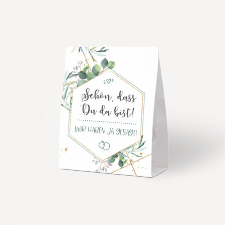 Gastgeschenk Aufsteller mit Tütchen "Aquarell...