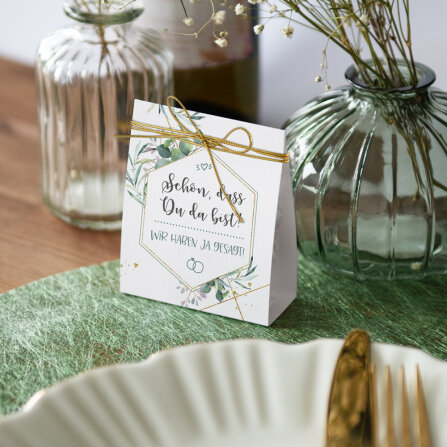 Gastgeschenk Aufsteller mit Tütchen "Aquarell...