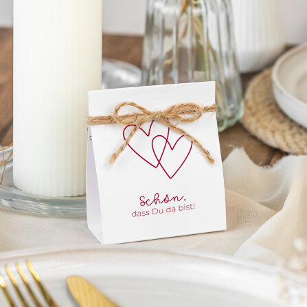 Gastgeschenk Aufsteller mit Tütchen "Zwei...