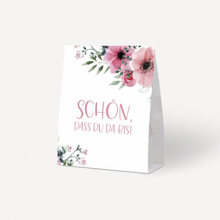 Gastgeschenk Aufsteller mit Tütchen "Bohemian Summer" Schön, dass Du da bist