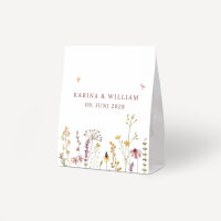 Gastgeschenk Aufsteller mit Tütchen "Wildromantische Blüten"
