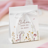 Gastgeschenk Aufsteller mit Tütchen "Wildromantische Blüten"