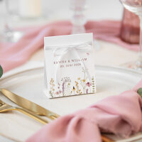 Gastgeschenk Aufsteller mit Tütchen "Wildromantische Blüten"