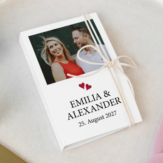 Gastgeschenk Mini Klappkarte "Kalligrafie"