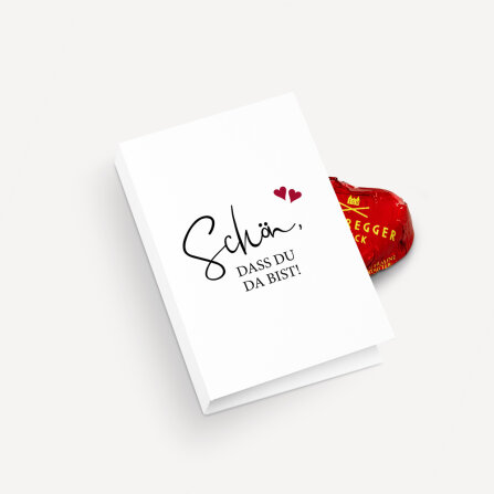 Gastgeschenk Mini Klappkarte "Kalligrafie"...