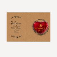 Gastgeschenk Mini Klappkarte "Vintage Natural" Schön, dass du da bist!
