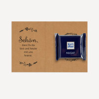 Gastgeschenk Mini Klappkarte "Vintage Natural" Schön, dass du da bist!