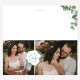 Dankeskarte Hochzeit Klappkarte lang "Eukalyptus Geometrie"