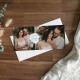 Dankeskarte Hochzeit Klappkarte lang "Eukalyptus Geometrie"