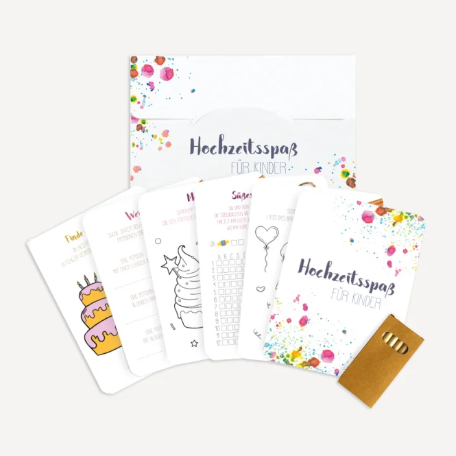Set 10 Hochzeitsspiele für Kinder