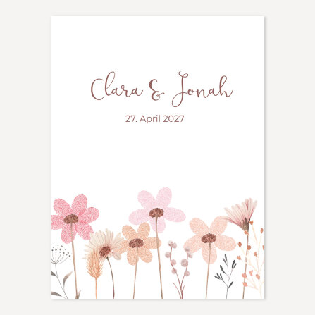 Fingerabdrücke Hochzeit Wild Flowers PDF-Datei zum...