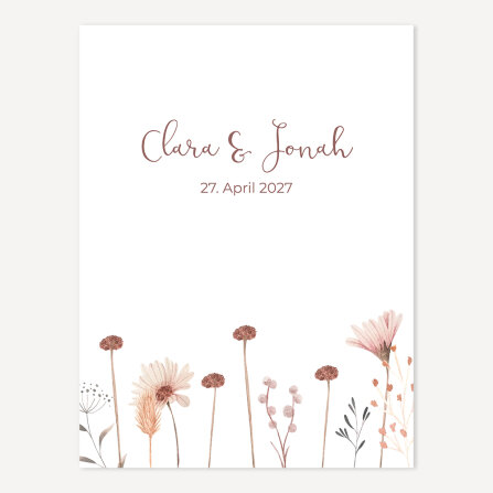 Fingerabdrücke Hochzeit Wild Flowers PDF-Datei zum...