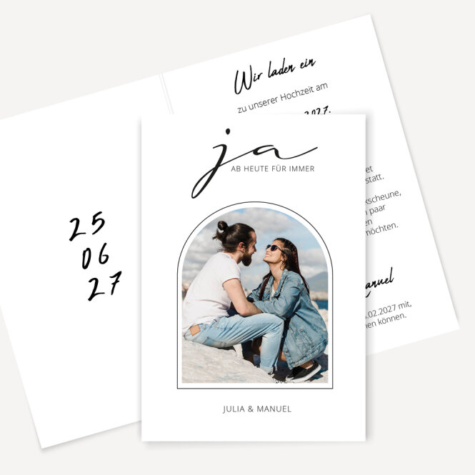 Hochzeitseinladung "Ja"