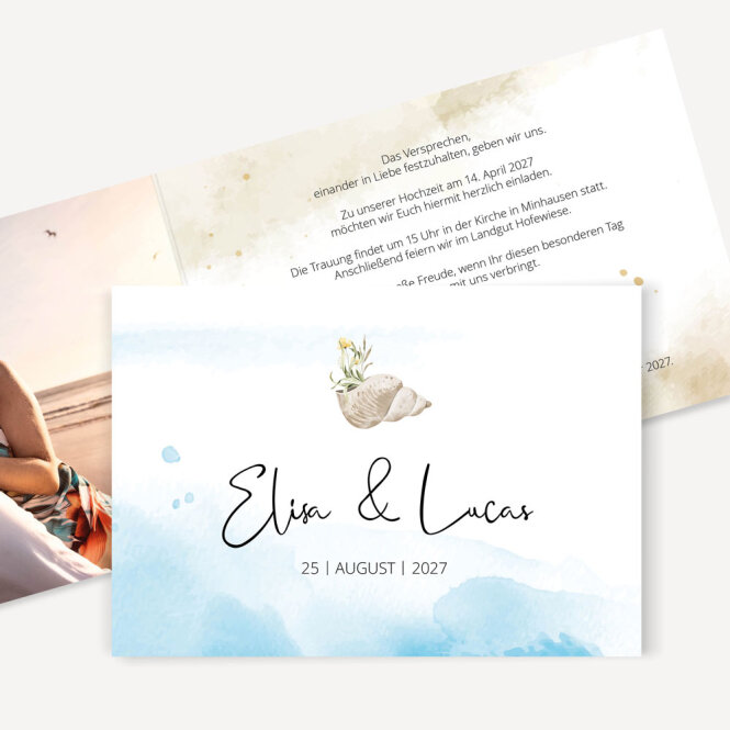 Hochzeitseinladung "Meeresrauschen"