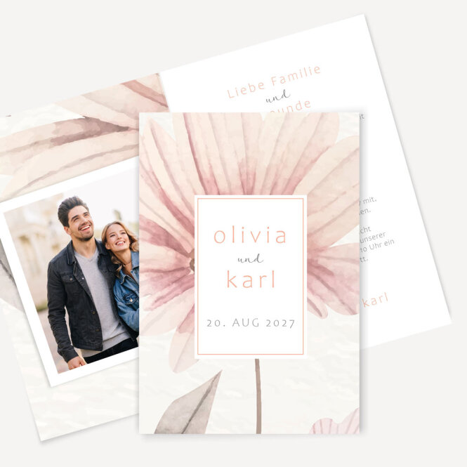 Hochzeitseinladung "Blooming Love"
