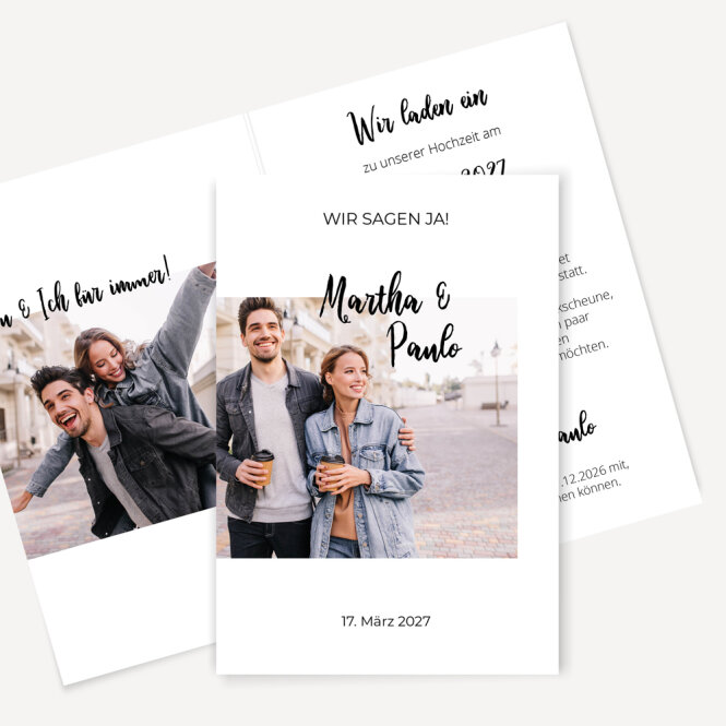 Hochzeitseinladung "Happy Moments"