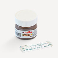 Gastgeschenk Mini Nutella Glas mit Aufkleber "Botanical Greenery" online selbst gestalten