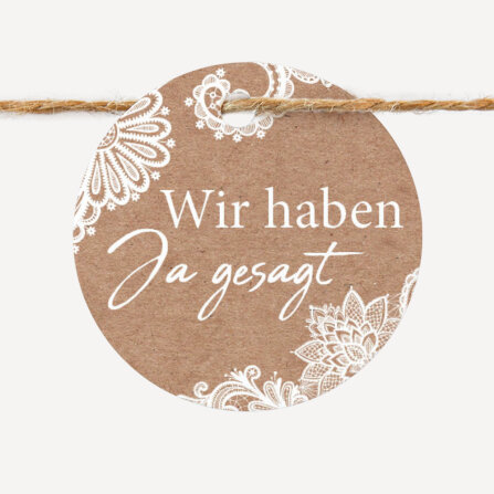 24 x Geschenkanhänger rund "Vintage...
