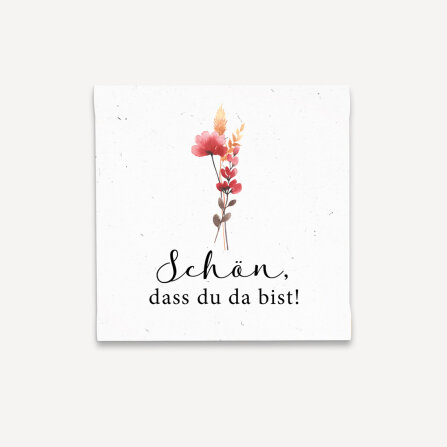 Mini Geschenkumschlag 8,5 x 8,5 cm "Trockenblumen Mohn" online selbst gestalten