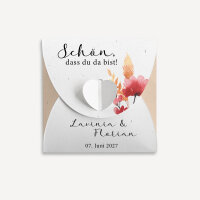 Mini Geschenkumschlag 8,5 x 8,5 cm "Trockenblumen Mohn" online selbst gestalten