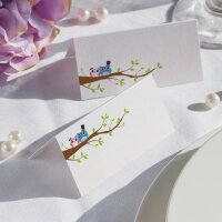 Klapptischkarte Hochzeit Eulenliebe ohne Namen / Muster
