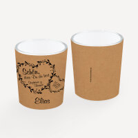 Tischkarte Windlicht "Herz Notiz" inkl. Glas & Personalisierung