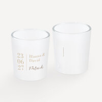 Tischkarte Windlicht "Liebesbotschaft" inkl. Personalisierung  & Glas