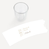 Tischkarte Windlicht "Liebesbotschaft" inkl. Personalisierung  & Glas