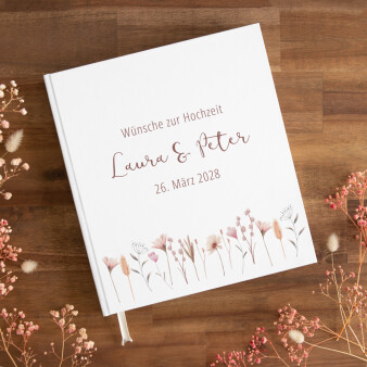 Gästebuch Hochzeit personalisiert "Wild Flowers"