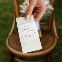 10x Freudentränen Taschentücher "Wild Flowers" Für die Tränen der Freude