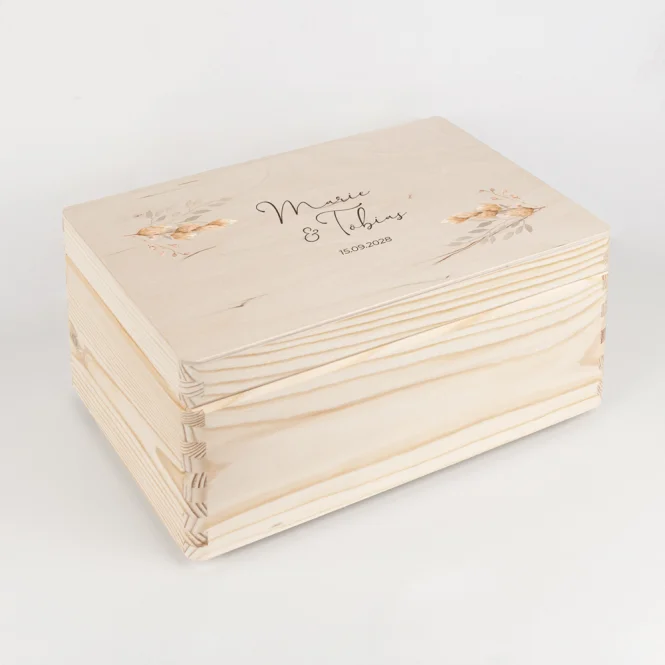 Erinnerungsbox Hochzeit "Trockengras"