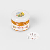 Gastgeschenk Blütenhonig mit Aufkleber "Wild Flowers" Schön, dass Du da bist!